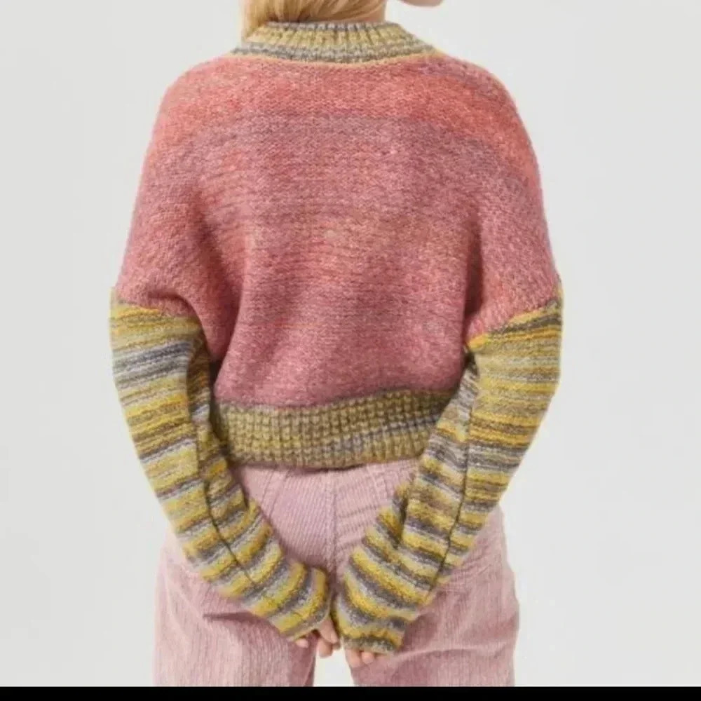 Urban Outfitters Lennon Cropped Multicolored Sweater(S)Anthropologie - Picture 4 of 10